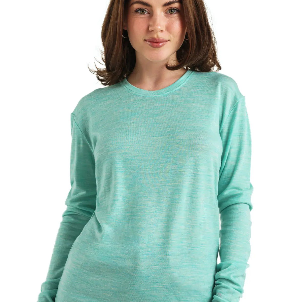 Merino Wool Long Sleeve (Mermaid Green) Thermal Base Layer Underwear ...