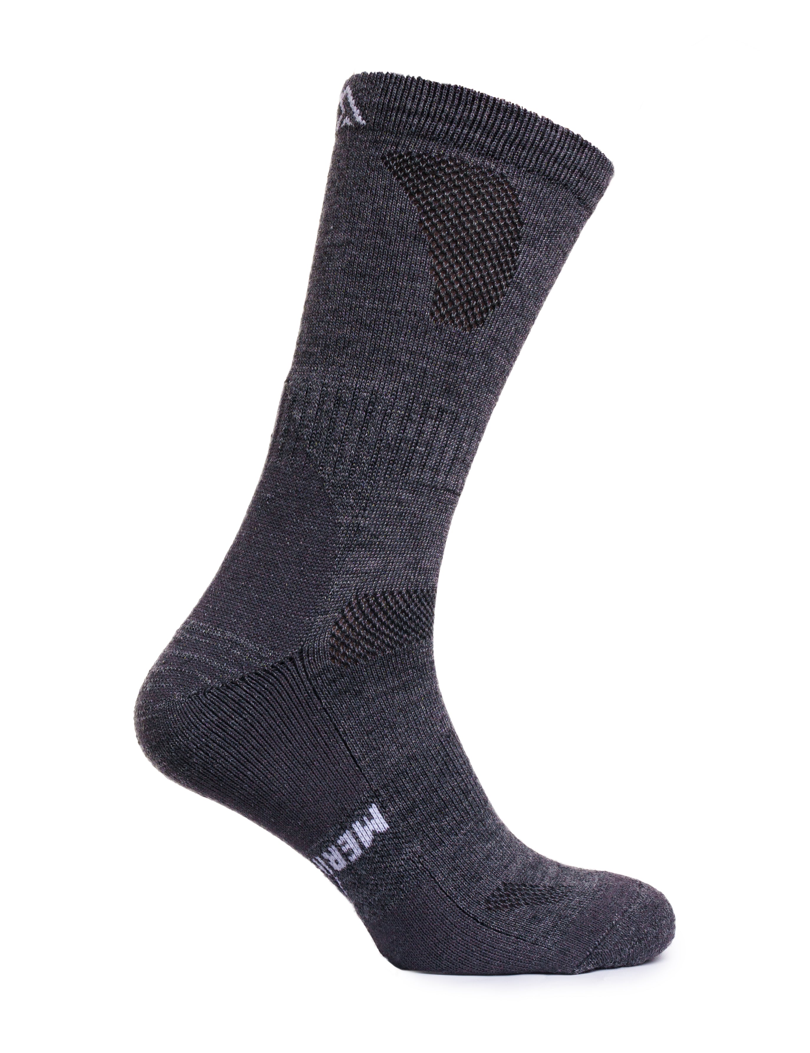 Merino Wool Wool Hiking Socks - (Pack of 3) Charcoal