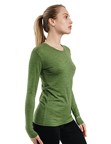 Women's Merino Long Sleeve 165 Green Olive