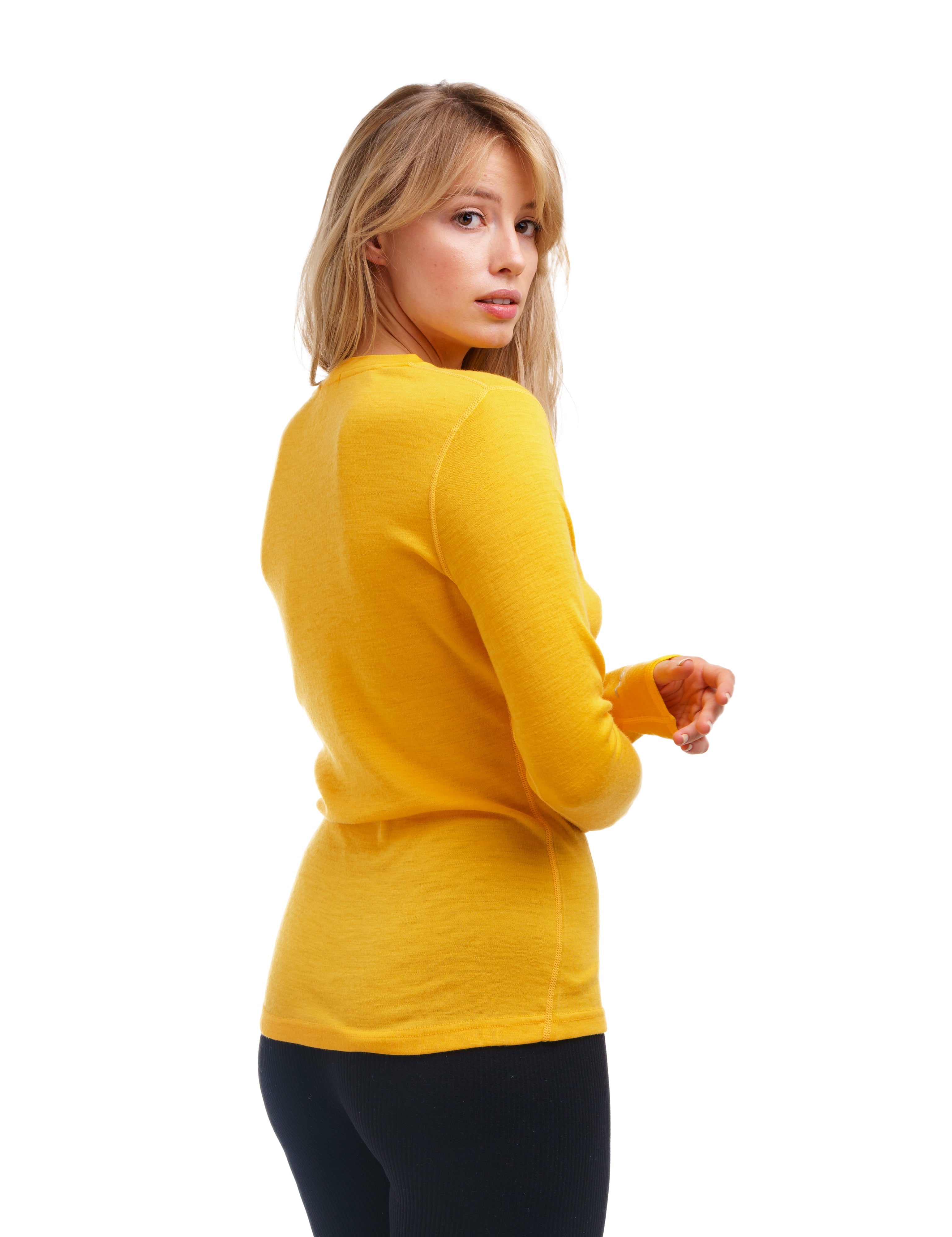 Merino Wool Long Sleeve  Mango Tango