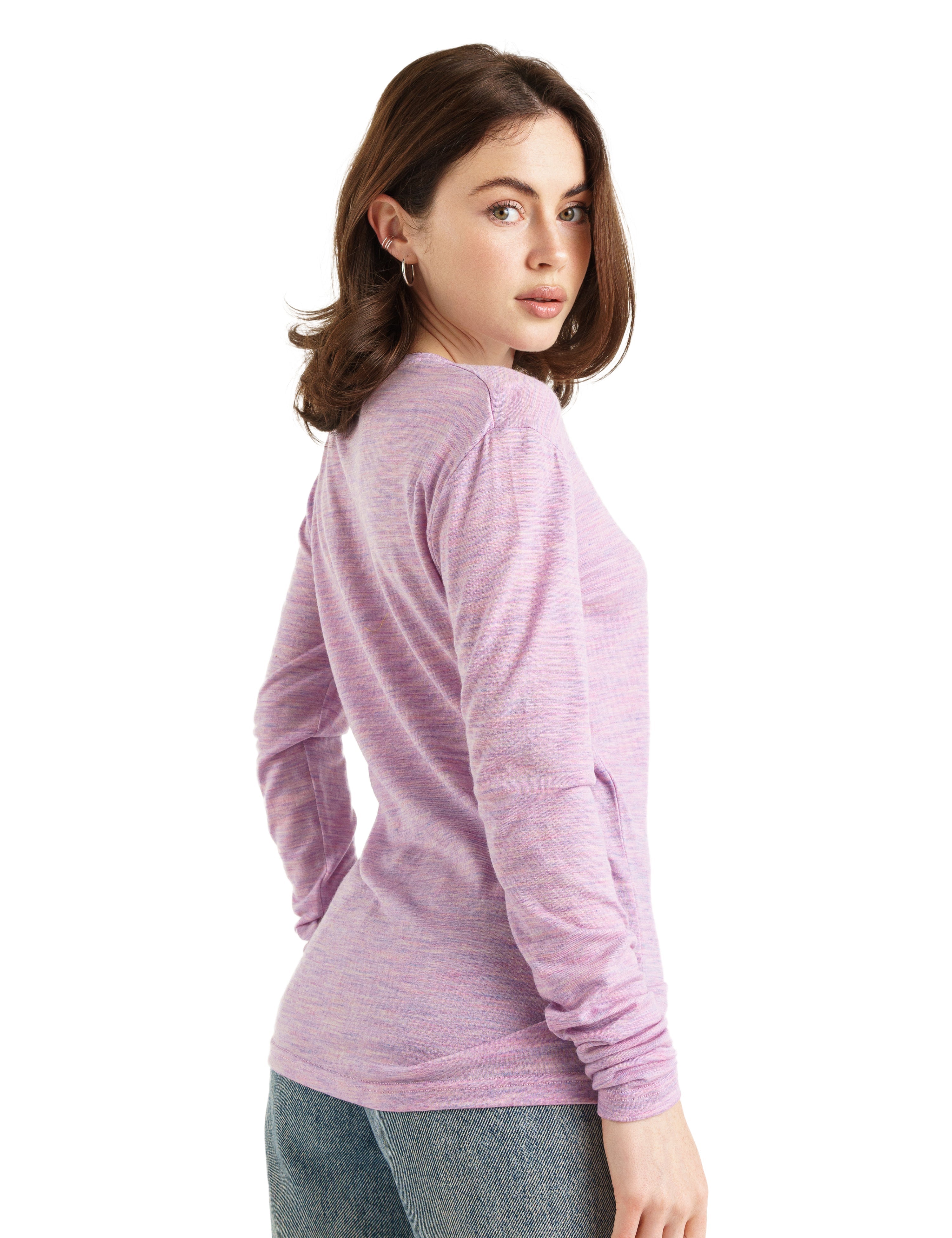 Merino Wool Long Sleeve  Heather Lilac