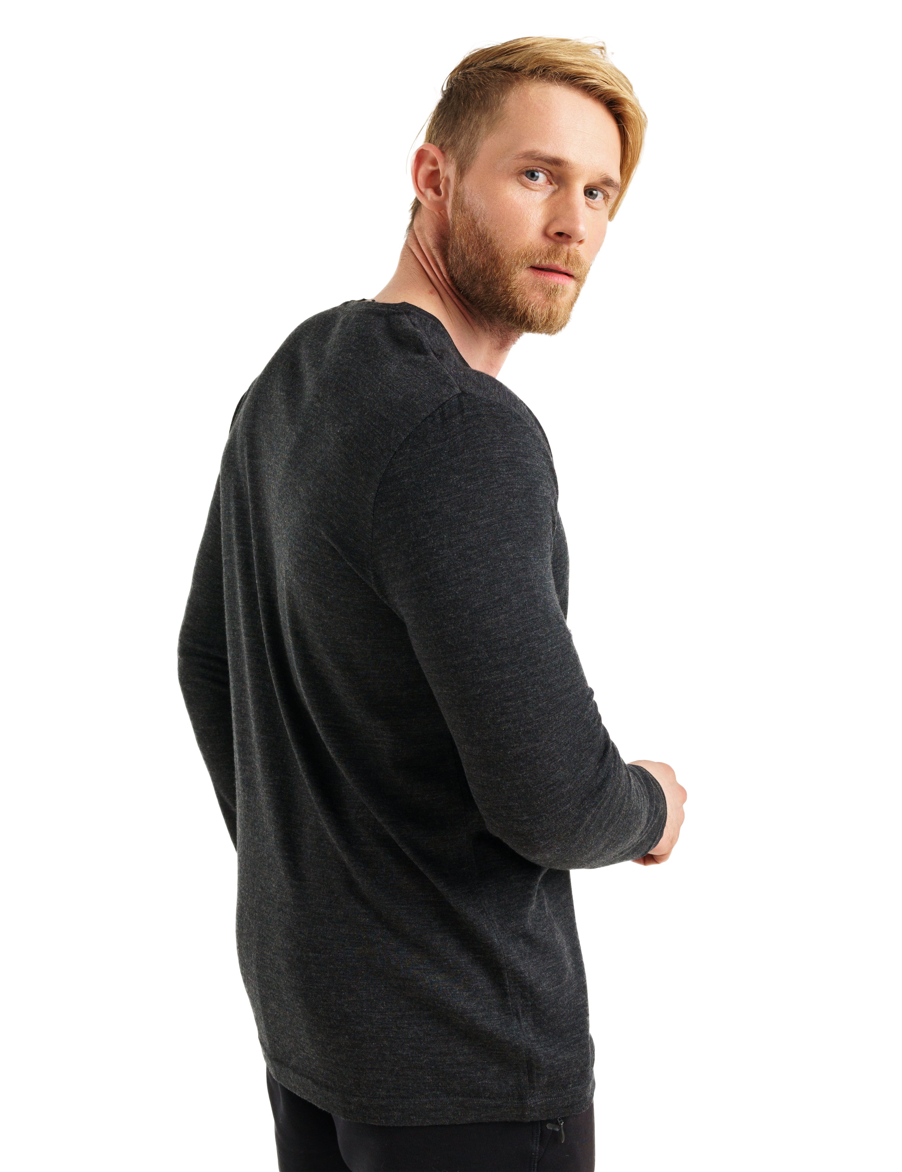 Merino Wool Long Sleeve  Charcoal Grey