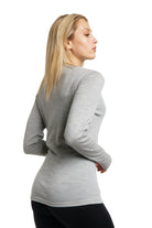 Merino Wool Long Sleeve  Gray Heather